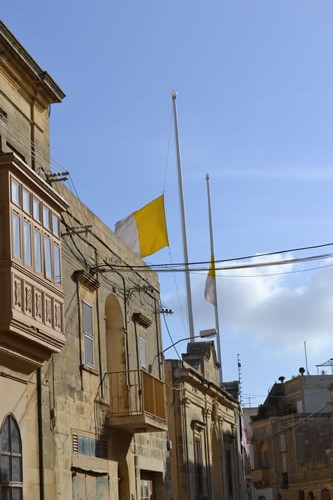 DSC_0157 Flag on Youth Centre at Half Mast