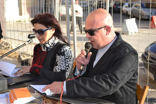 DSC_0007 Commentators Georgette Bajada and Tony Grech