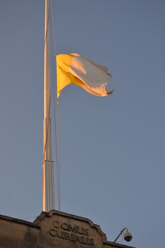 DSC_0250 Flag at half mast on Parish Offices