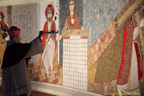 049 Bishop Bugeja incensing the Mosaic