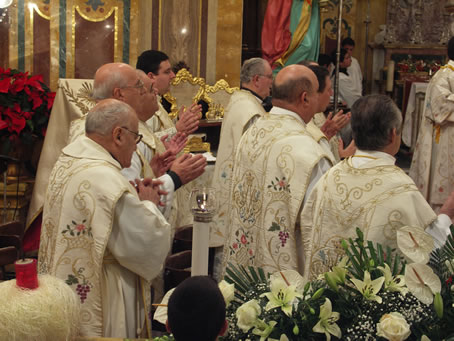 G8 Co celebrants reciting the Lord's Prayer