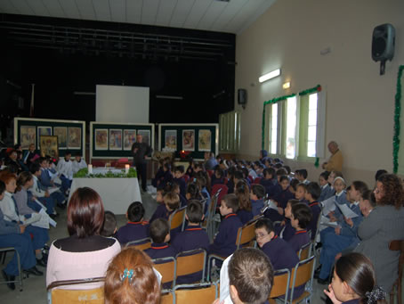 A1 School Head Mr Rapa addressing students