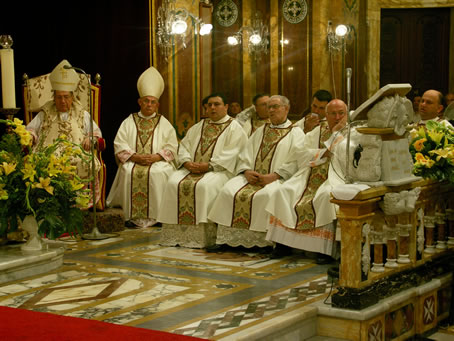 D8 Concelebrants with Bishop Cauchi