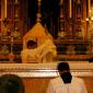 G1 Deacon Anthony Bajada imparts benediction with the Blessed Sacrament