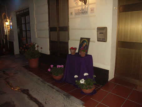 C9 Decorated images of the Madonna on pavement