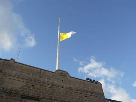 A3 Flag at half mast on Parish Office