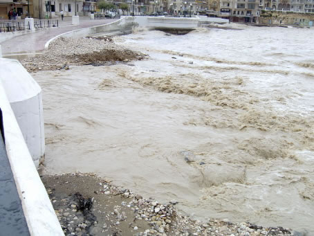 03 the floodwaters flowing into the bay