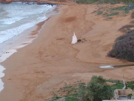 Wave marks around Statue at ramla