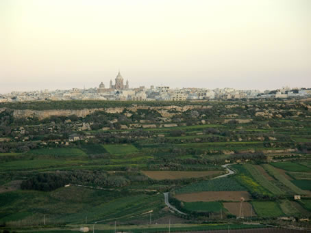 A2 Nuffara hill and Nadur Church beyond