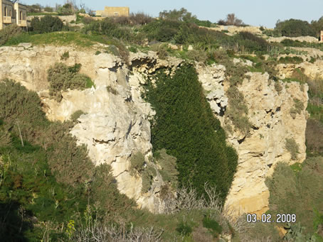 B2 The cliff face next to the Cave